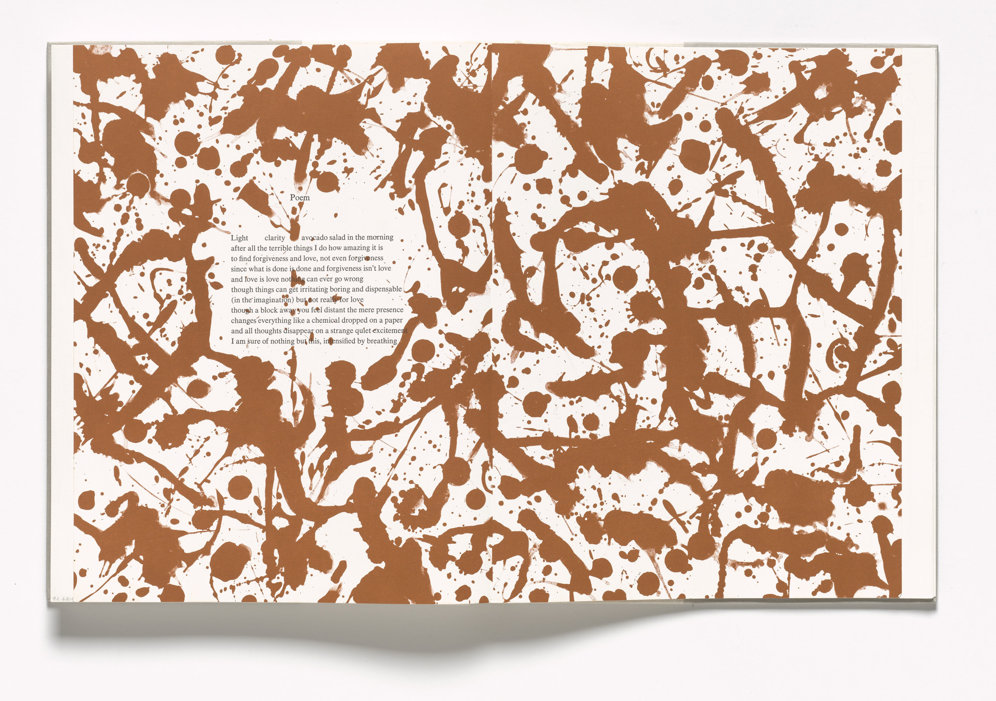 Lee Krasner. In-text plate (folios 99 verso and 100 recto) from In Memory of My Feelings. 1967
