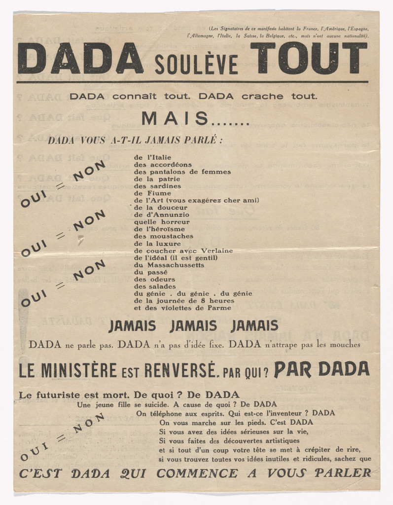 DADA soulève tout