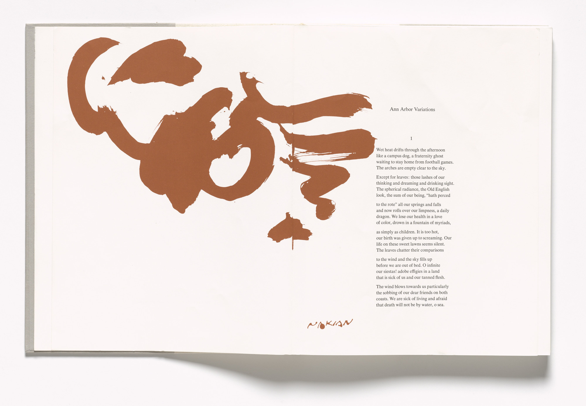 Reuben Nakian. In-text plate (folios 5 verso and 6 recto) from In Memory of My Feelings. 1967