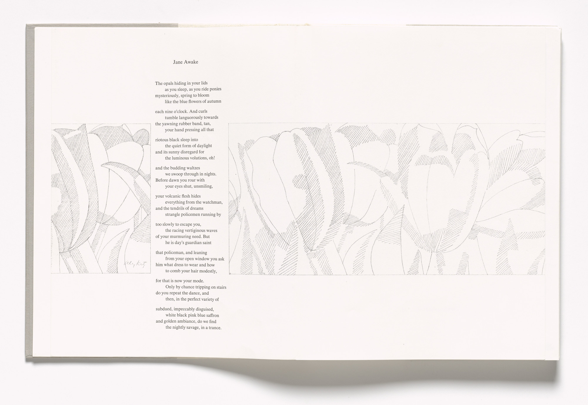 Alex Katz. In-text plate (folios 9 verso and 10 recto) from In Memory of My Feelings. 1967