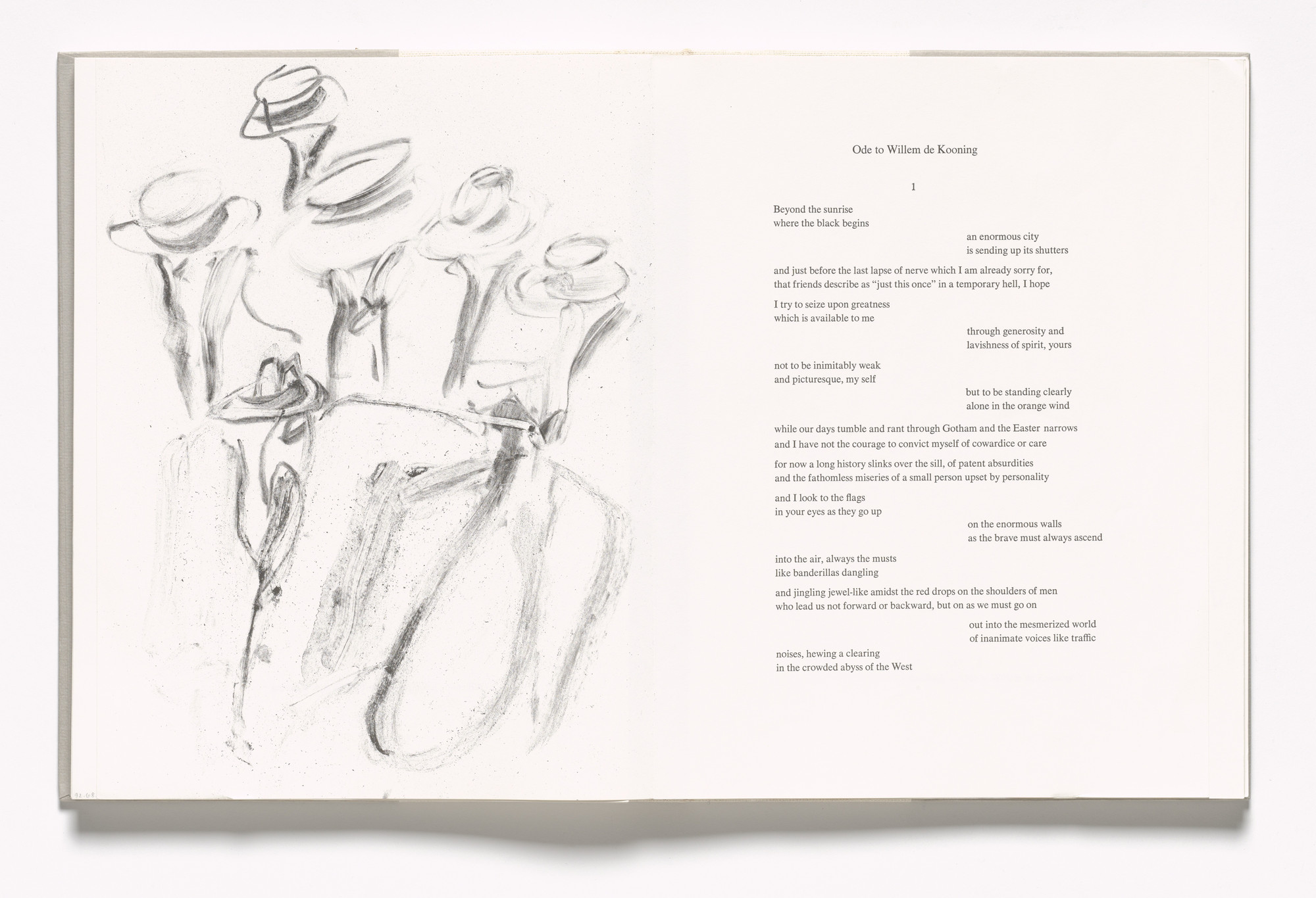 Willem de Kooning. Plate (folio 59 verso) from In Memory of My Feelings