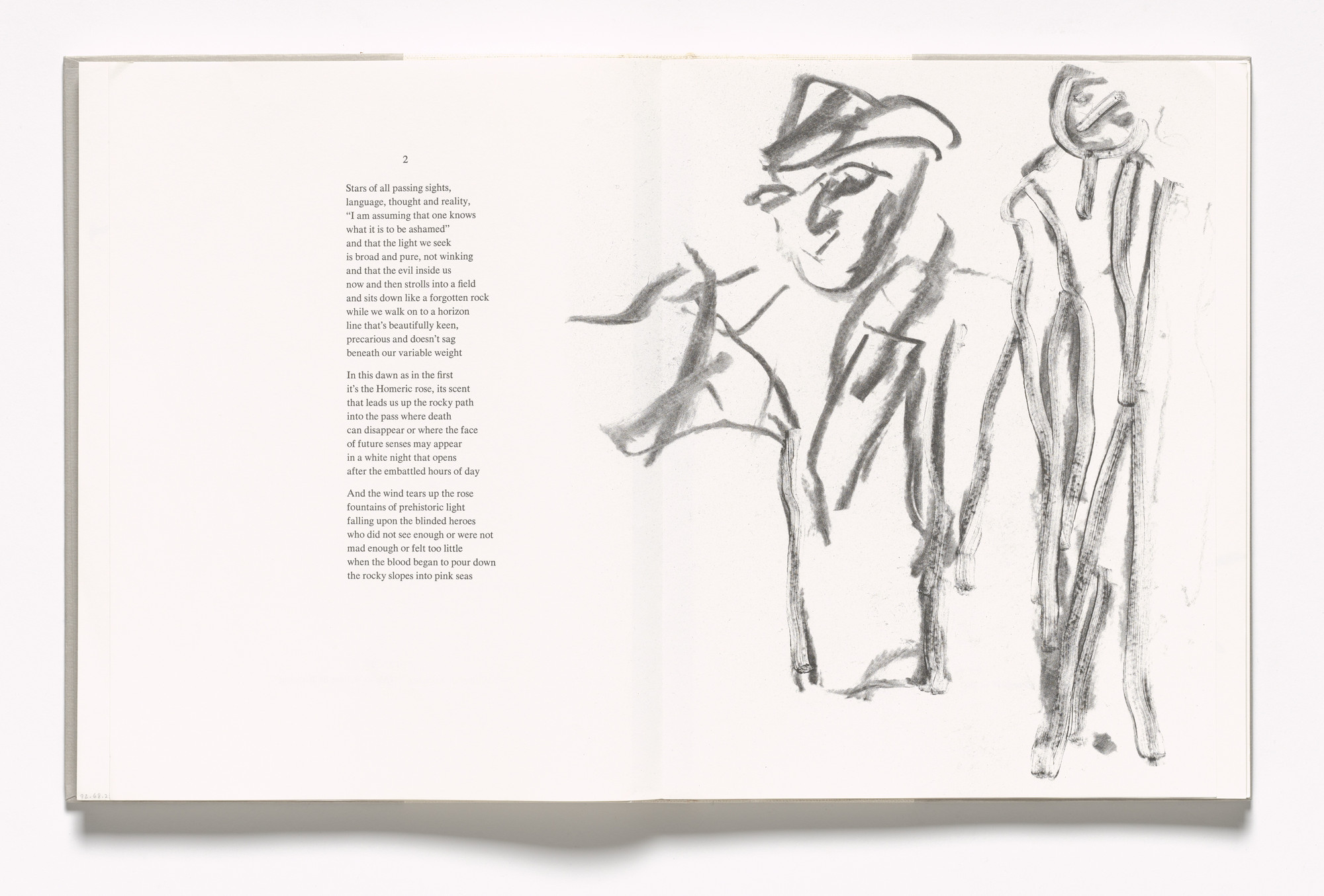 Willem de Kooning. In-text plate (folios 61 verso and 62 recto) from In Memory of My Feelings