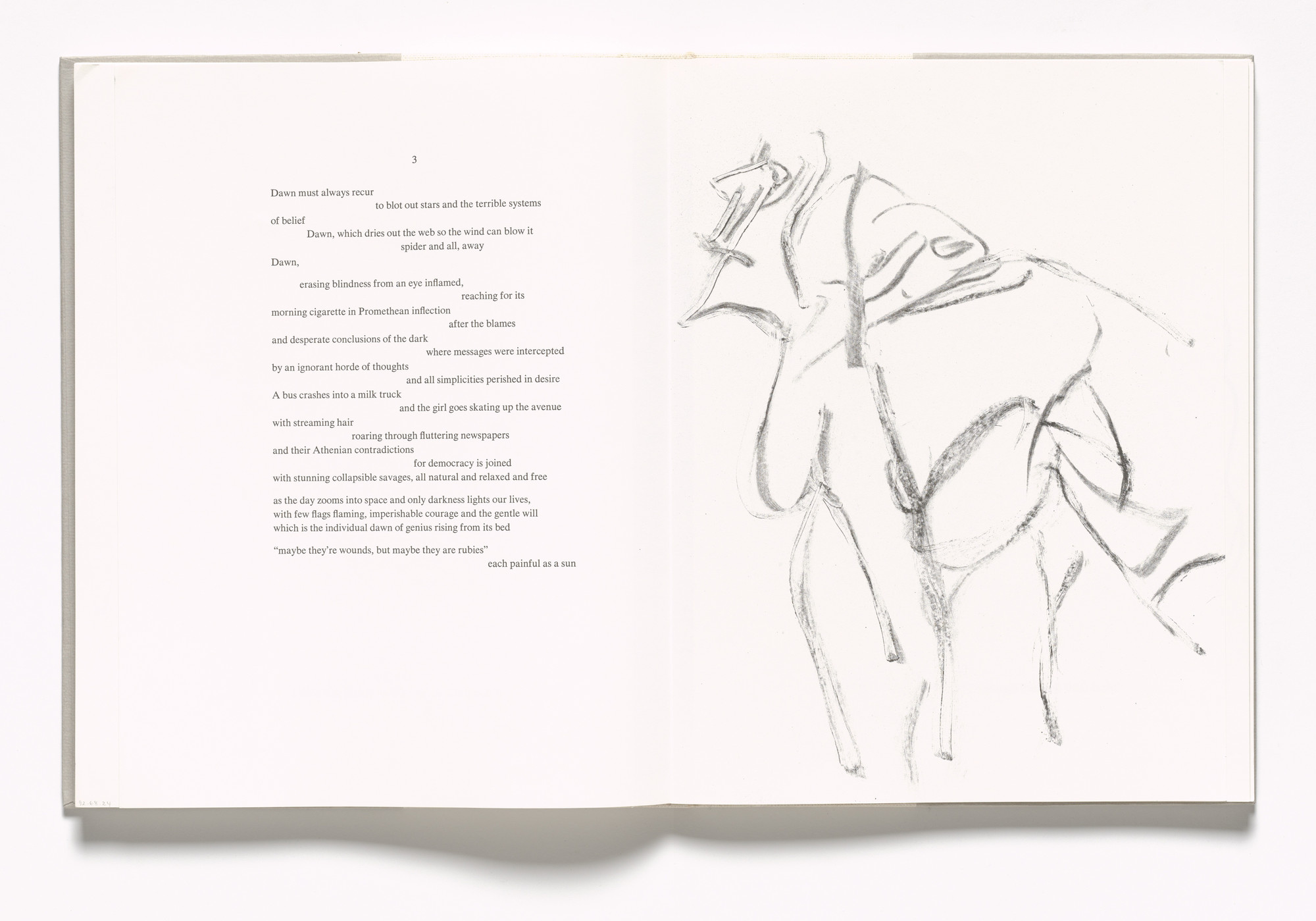 Willem de Kooning. Plate (folio 64 recto) from In Memory of My Feelings. 1967