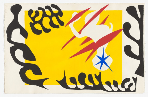 Henri Matisse. The Nightmare of the White Elephant (Le Cauchemar d l'éléphant blanc) (plate IV, pages 26 and 27) from Jazz. 1943–47, published 1947