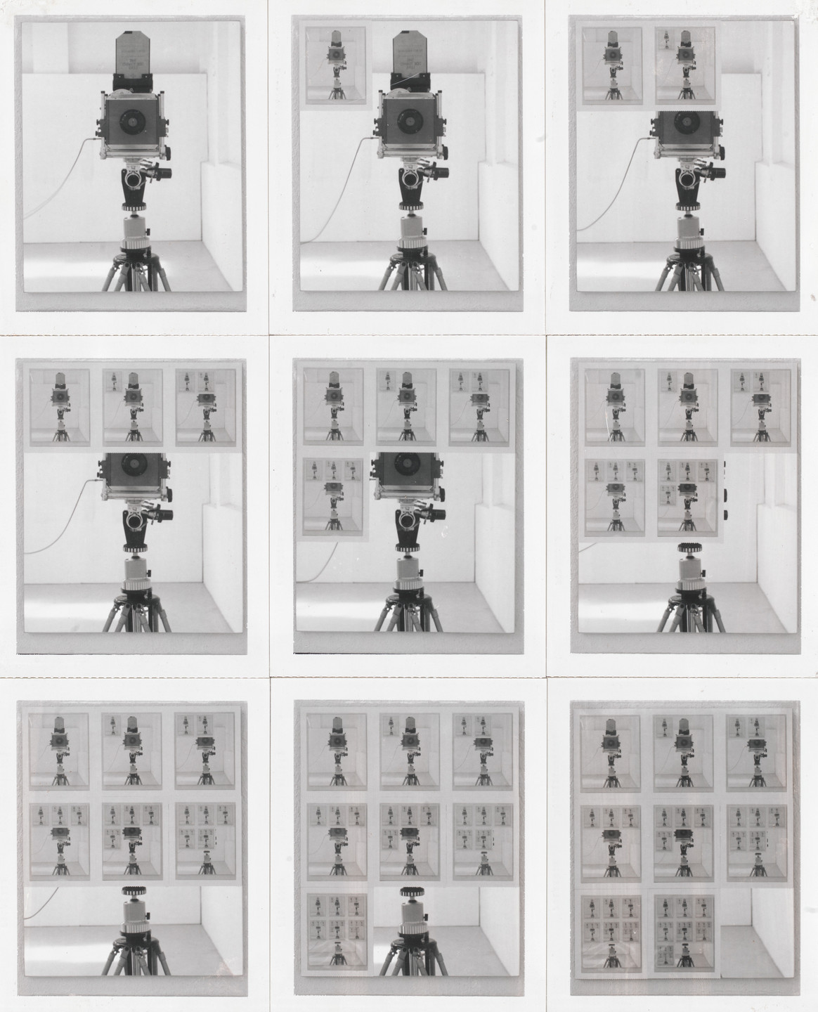 William Anastasi. Nine Polaroid Photographs of a Mirror. 1967