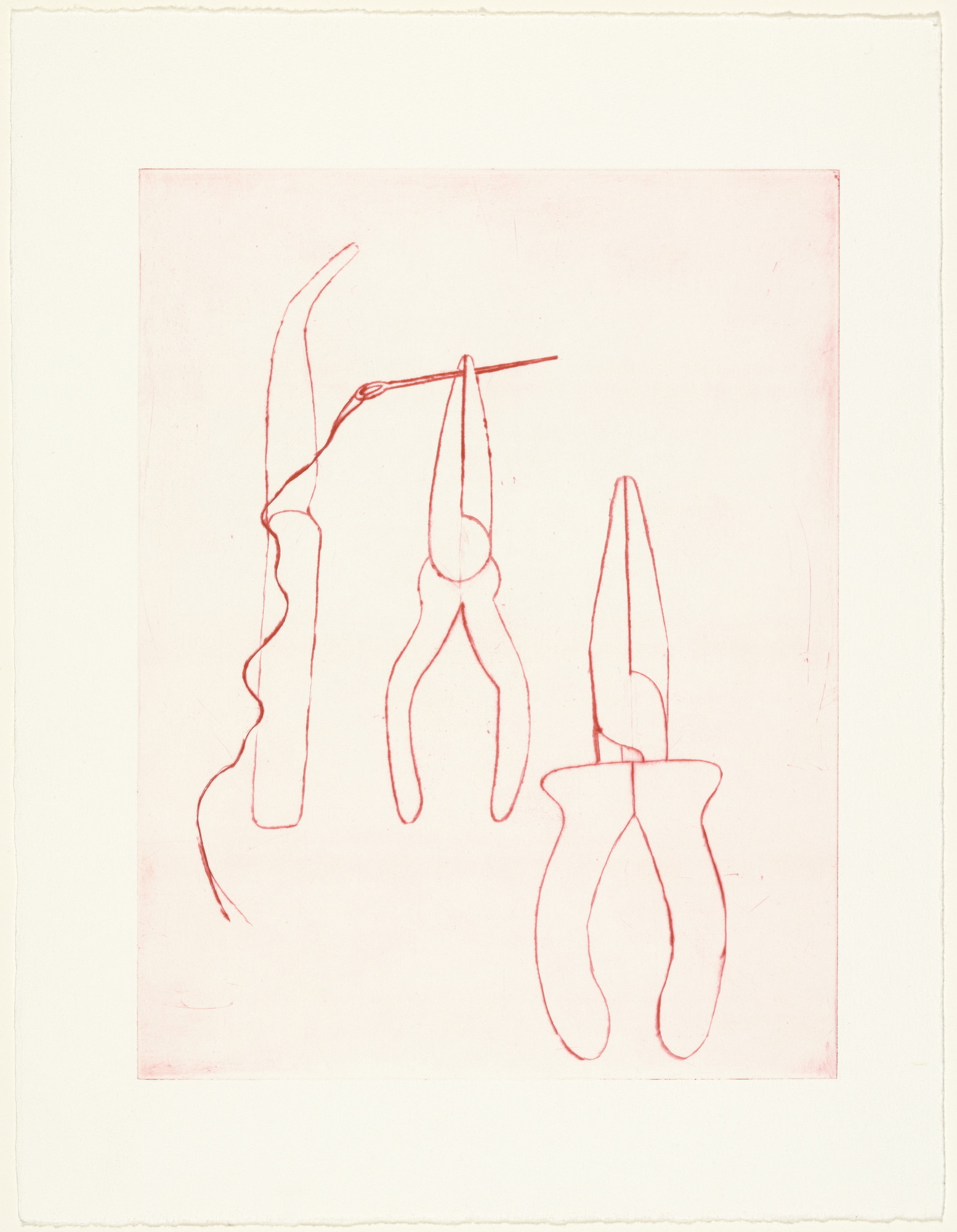Louise Bourgeois. La Réparation, plate 3 of 7, state II of IV, from the portfolio, La Réparation
