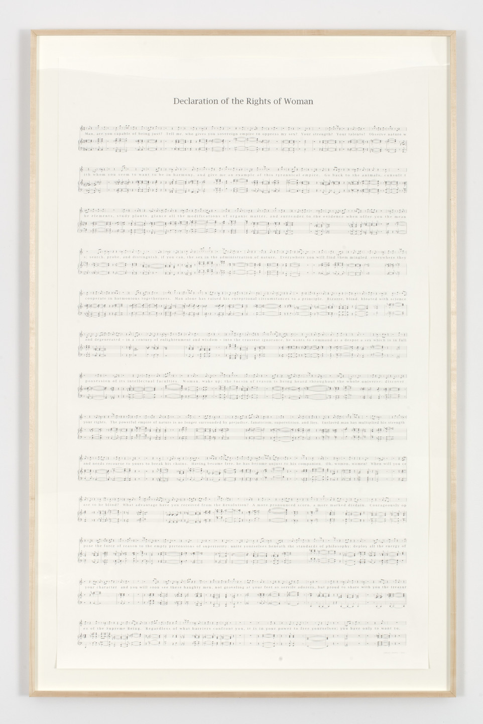 Charles Gaines. Declaration of the Rights of Woman (1971). 2013