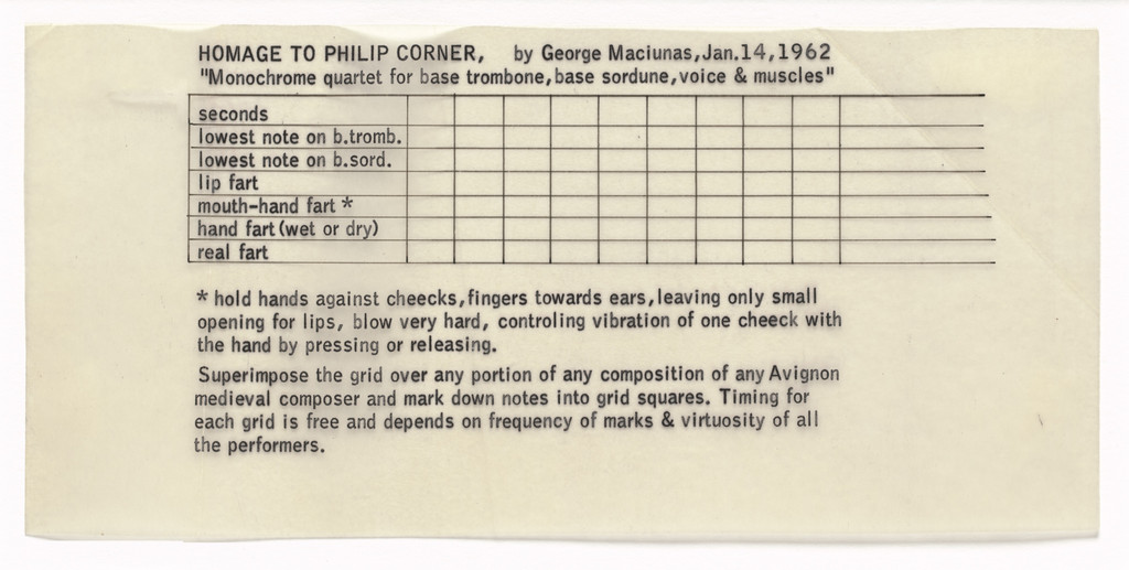 Homage to Philip Corner