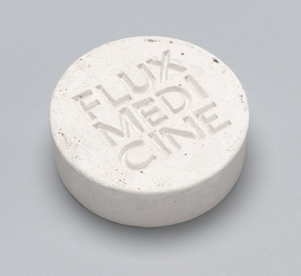 Carved piece for the label for Shigeko Kubota's Flux Medicine
