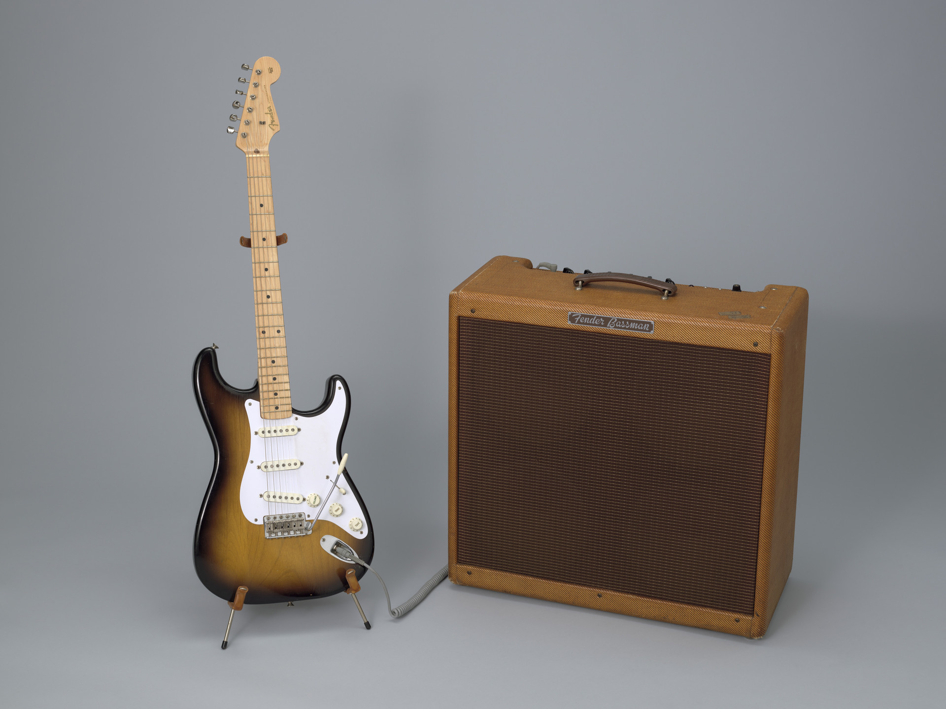 Leo Fender, George Fullerton, Freddie Tavares. Fender Stratocaster Electric Guitar. designed 1954, this example 1957