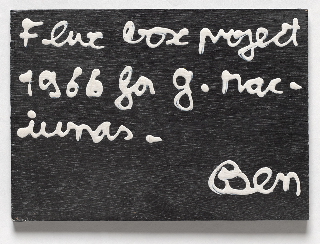 Plaque for This box contains an idea so important that it could change art. I hid so that no one can pinch the idea from me