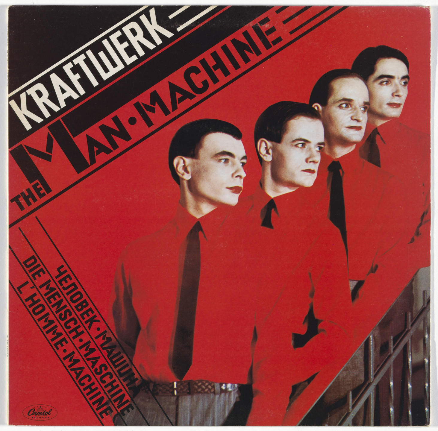 Karl Klefisch, Günther Fröhling, Capitol Records. Album cover for Kraftwerk, The Man-Machine. 1978