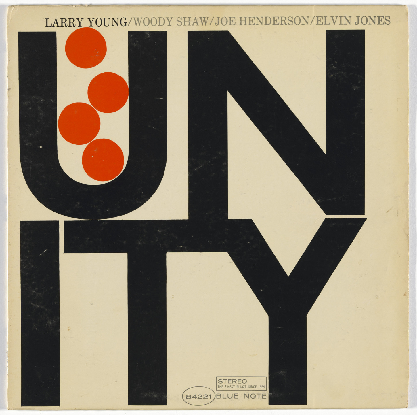Reid Miles, Blue Note Records. Album cover for Larry Young, Unity. 1966