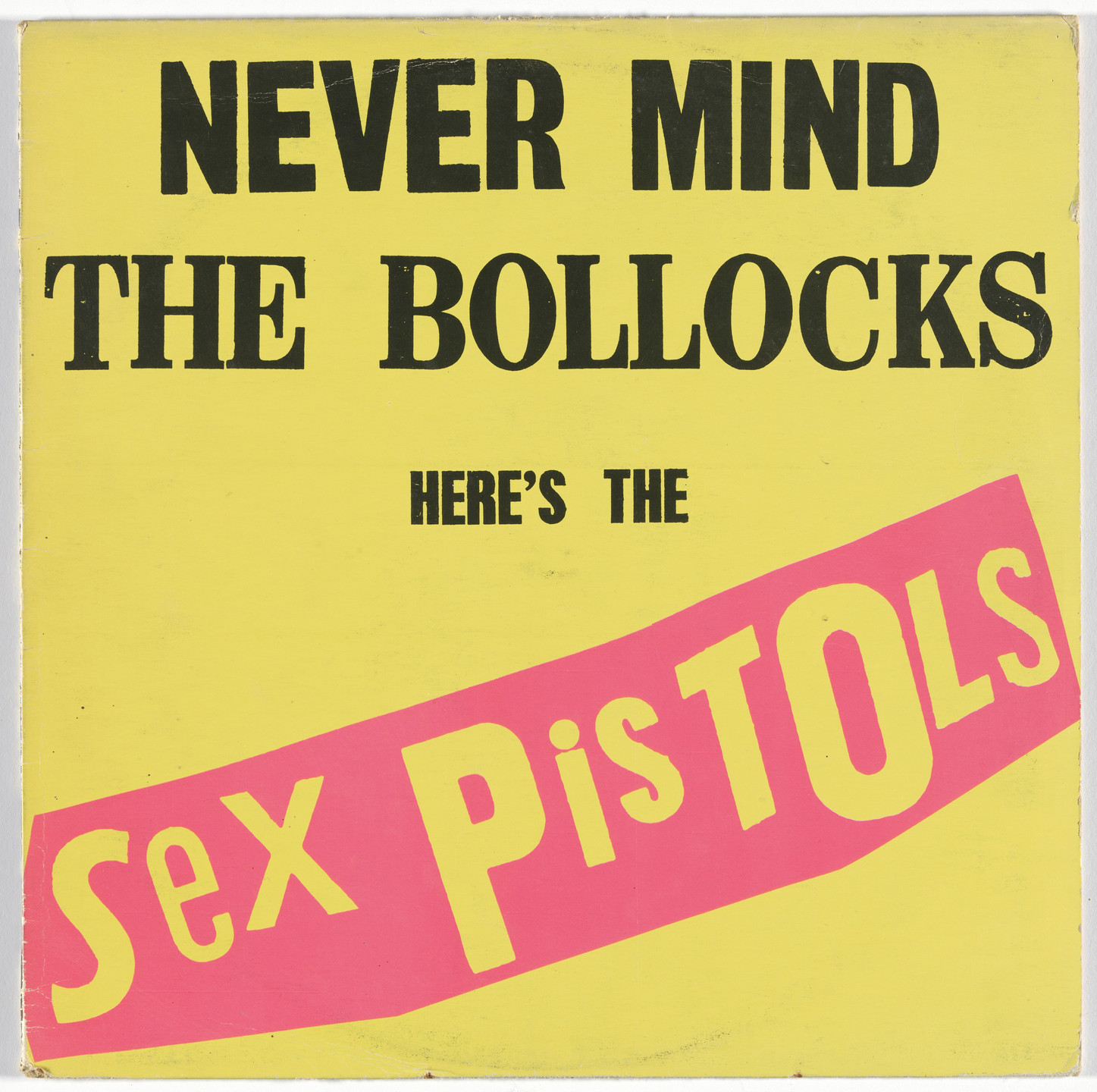 Jamie Reid, Virgin Records. Album cover for Sex Pistols, Never Mind the Bollocks. 1977