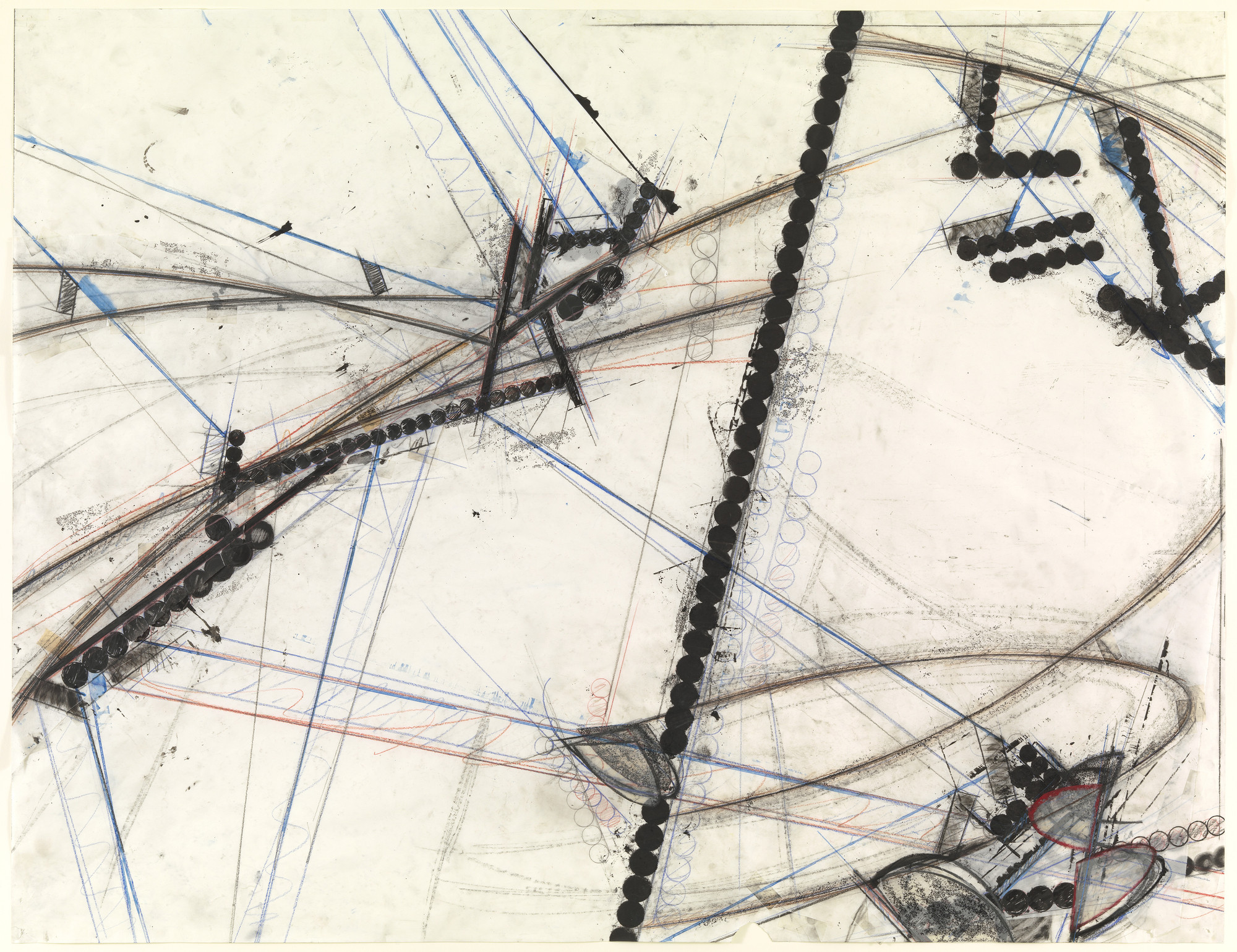 Barry Le Va. Sections - Installation Study