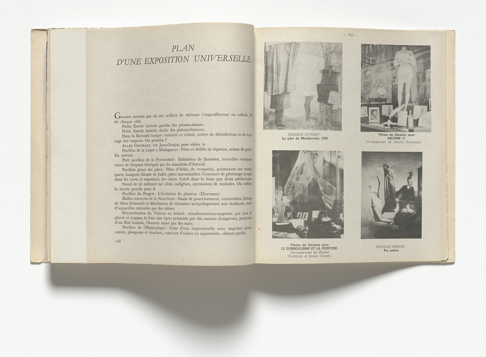 Jean (Hans) Arp, Hans Bellmer, Victor Brauner, Serge Brignoni, Alexander Calder, Bruno Capacci, Julio de Diego, Enrico Donati, Marcel Duchamp, Max Ernst, David Hare, Jacques Hérold, Marcel Jean, Wifredo Lam, Jacqueline Lamba, Maria Martins, Roberto Matta, Joan Miró, Man Ray (Emmanuel Radnitzky), Kay Sage, Yves Tanguy, Dorothea Tanning, Toyen (Marie Čermínová), Suzanne van Damme, Various Artists. Le Surréalisme en 1947. 1947