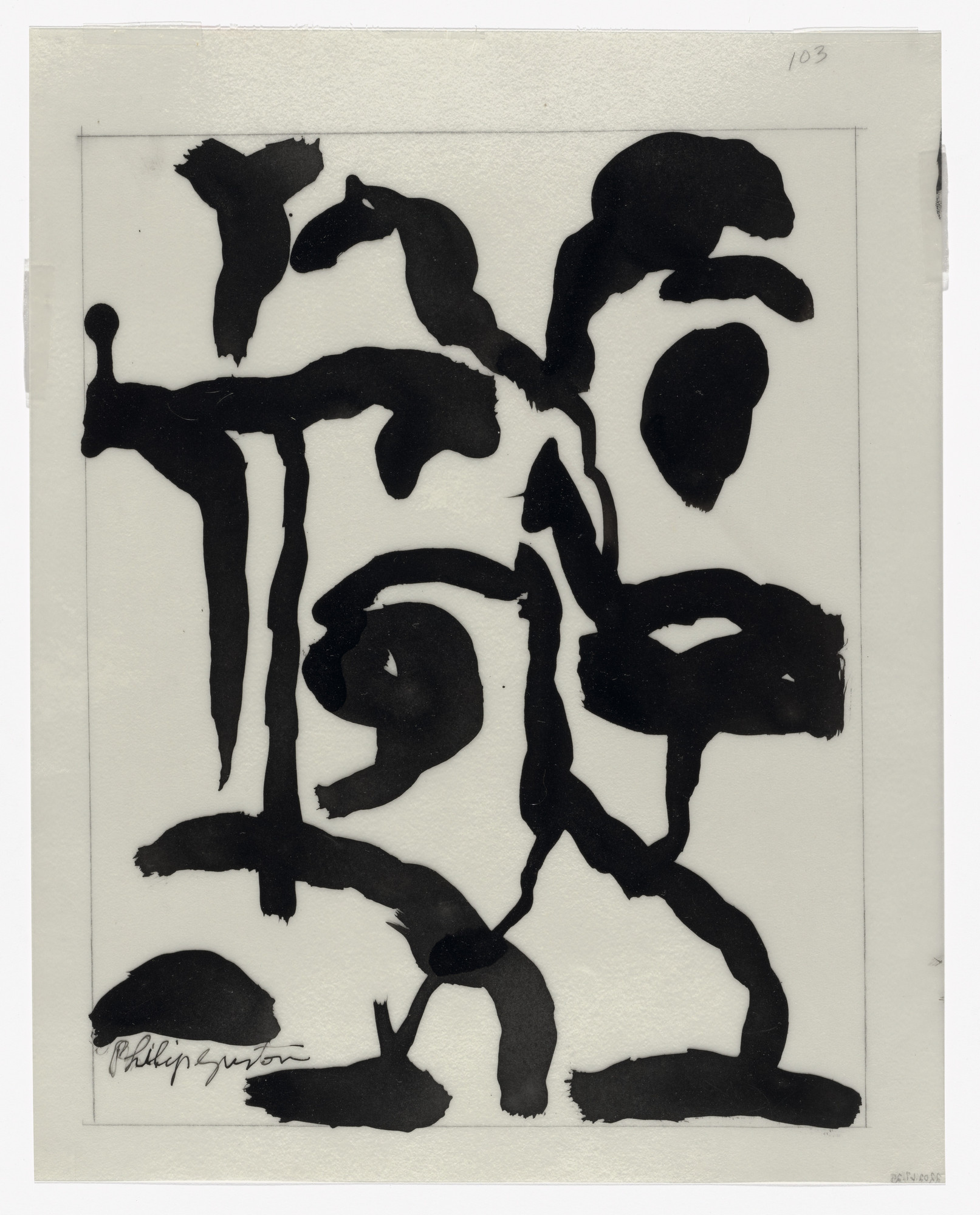 Philip Guston. Preparatory drawing for In Memory of My Feelings