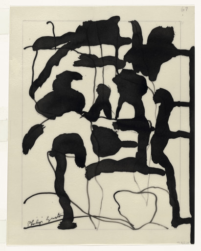 Philip Guston. Unused preparatory drawing for In Memory of My Feelings. 1967