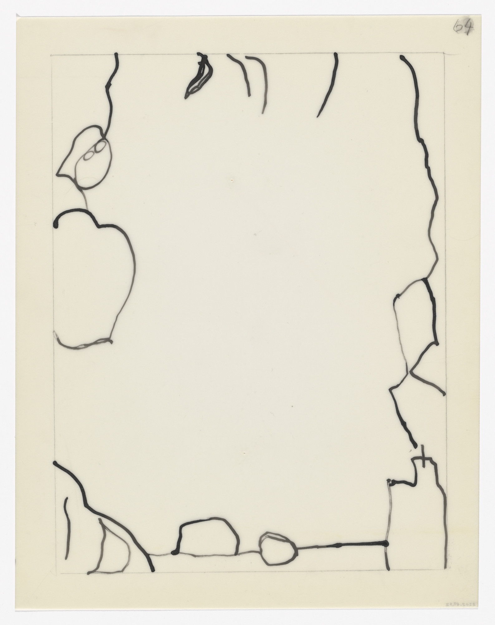 Philip Guston. Unused preparatory drawing for In Memory of My Feelings