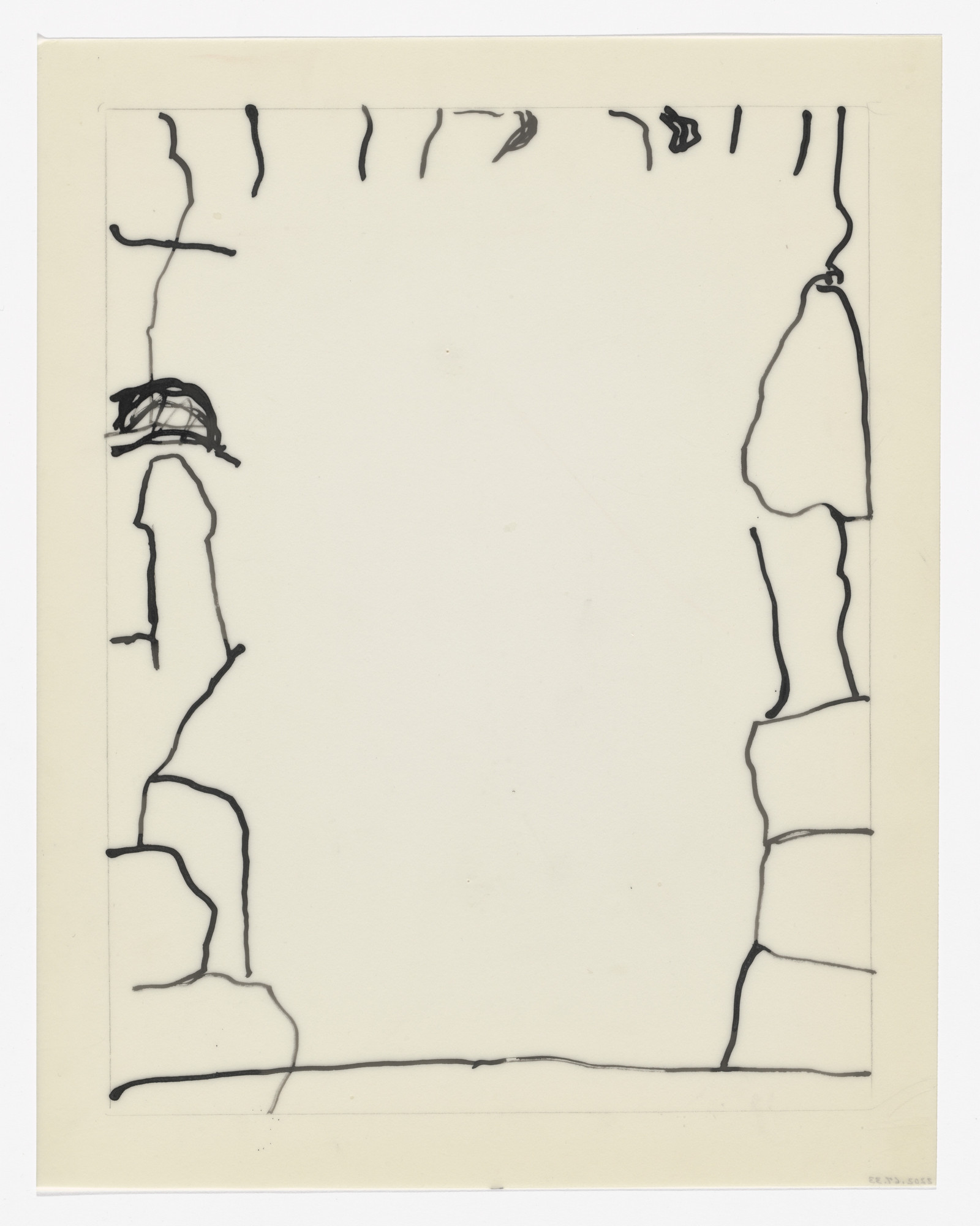 Philip Guston. Unused preparatory drawing for In Memory of My Feelings