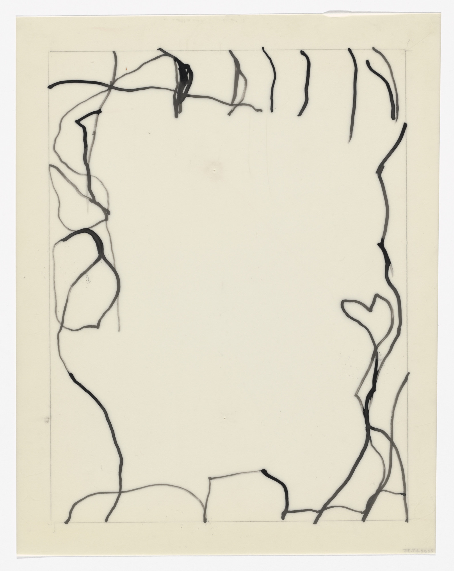 Philip Guston. Unused preparatory drawing for In Memory of My Feelings