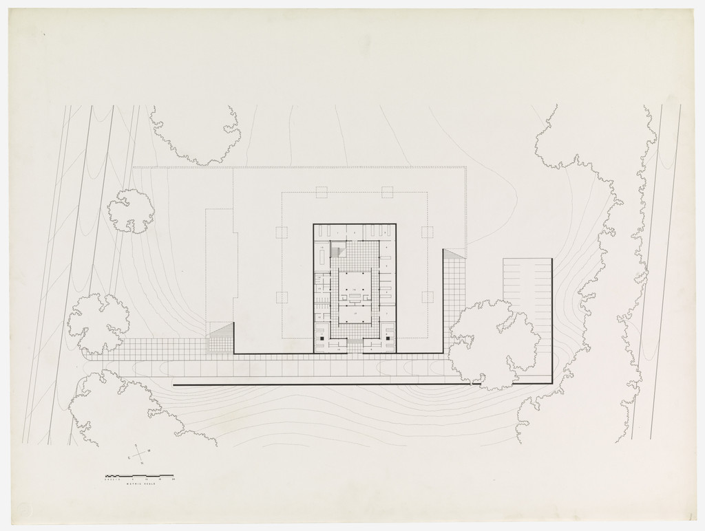 Ron Bacardi y Compania, S.A., Administration Building, project, Santiago, Cuba (Ground floor plan)