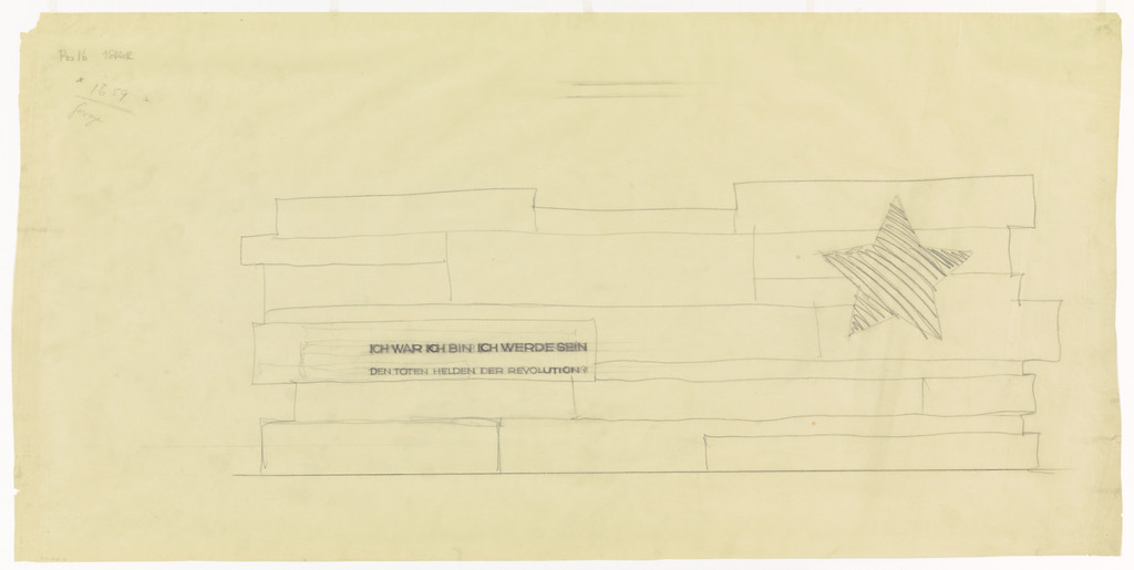 Monument to the November Revolution, Berlin-Lichtenberg, Germany, Lettering study