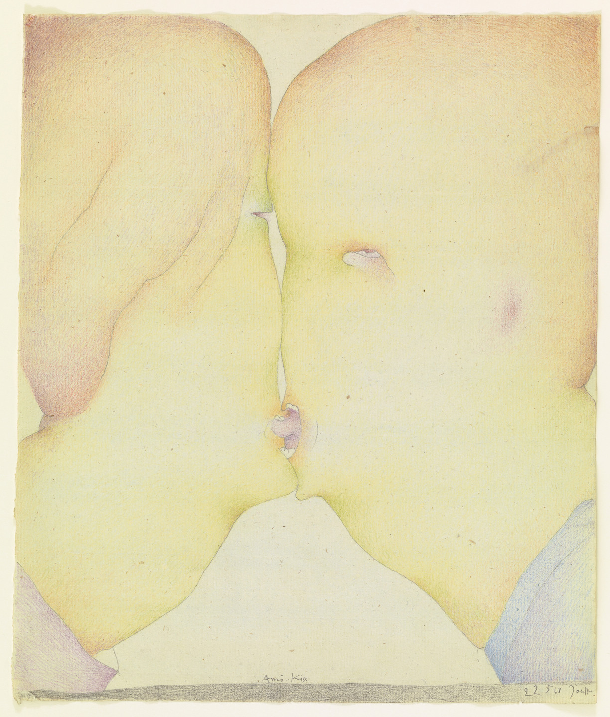 Horst Janssen. Ami-Kiss. 1968