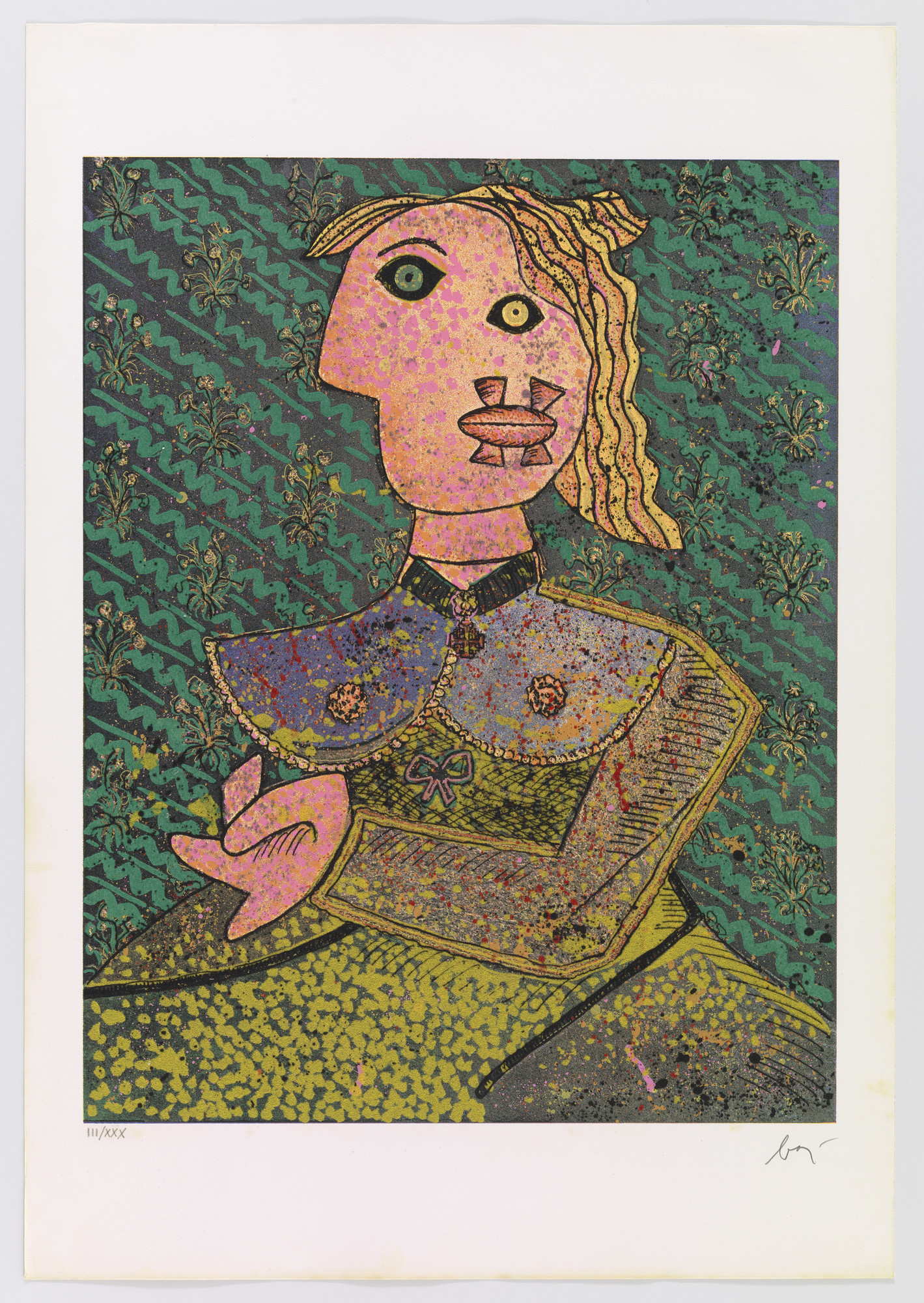 Enrico Baj. Seated Woman from Homage to Picasso (Hommage à Picasso)
