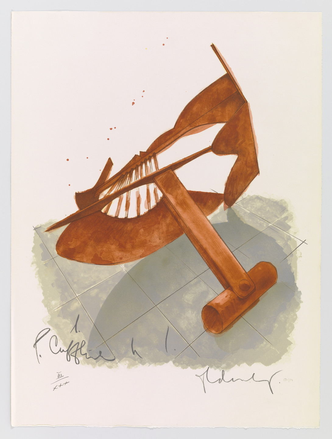 Claes Oldenburg. Picasso Cufflink from Homage to Picasso (Hommage à Picasso). 1974, published 1975