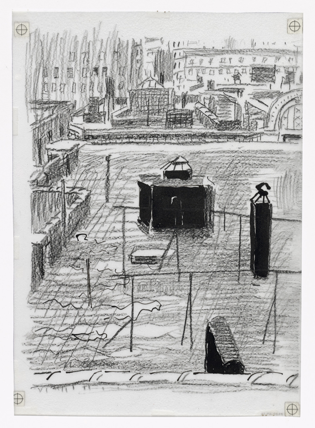Nell Blaine. Preparatory drawing for In Memory of My Feelings. 1967