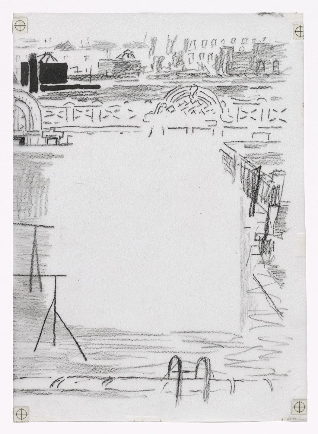 Nell Blaine. Preparatory drawing for In Memory of My Feelings. 1967