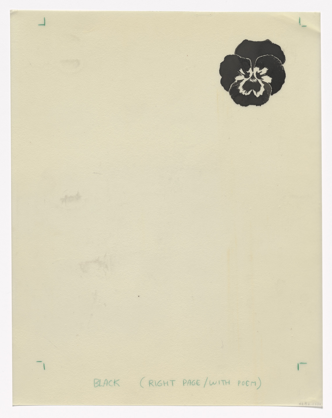 Joe Brainard. Preparatory drawing for In Memory of My Feelings. 1967