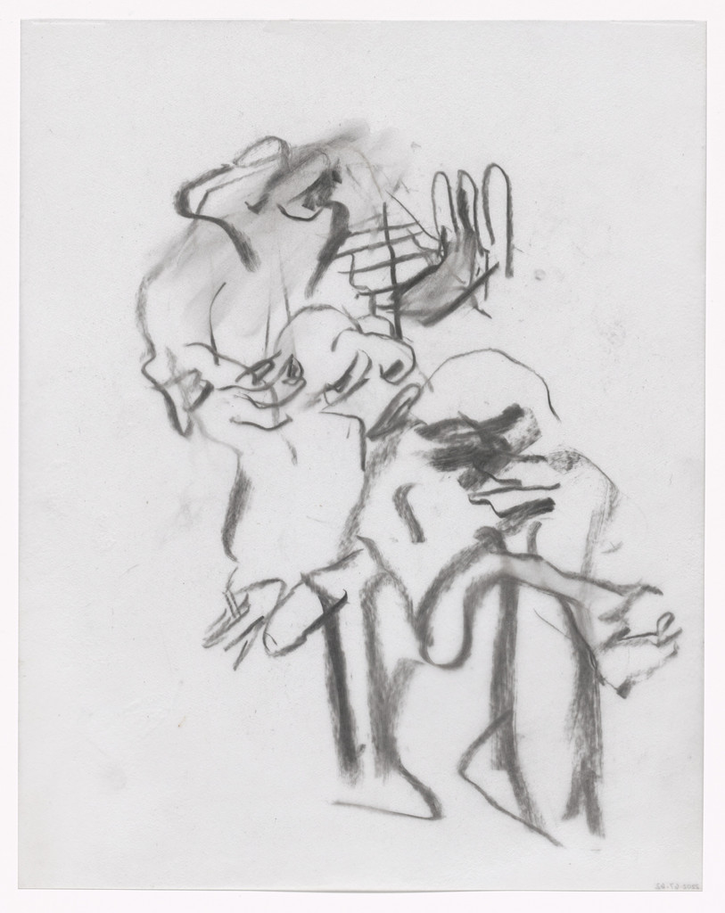 Unused preparatory drawing for In Memory of My Feelings, Willem de Kooning, 1967