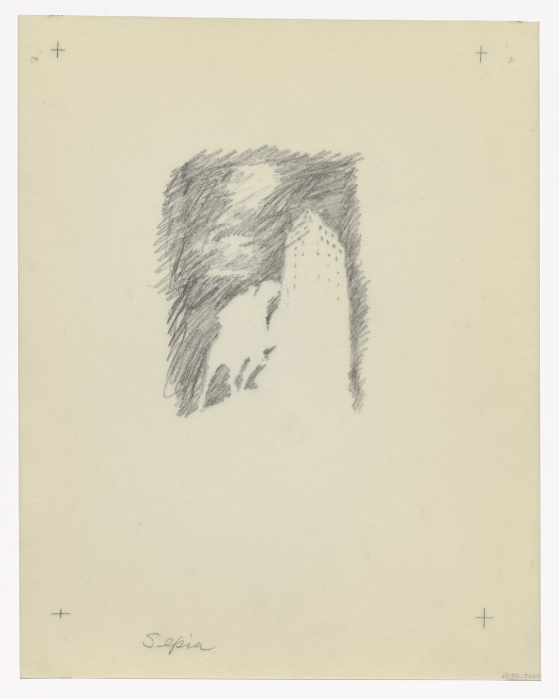 John Button. Preparatory drawing for In Memory of My Feelings. 1967