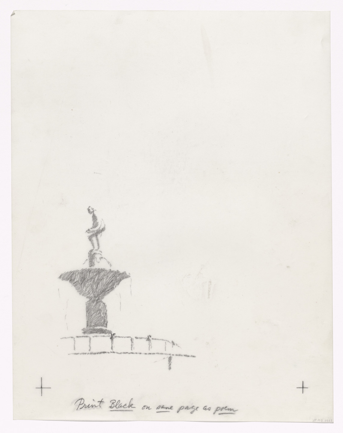 John Button. Preparatory drawing for In Memory of My Feelings. 1967