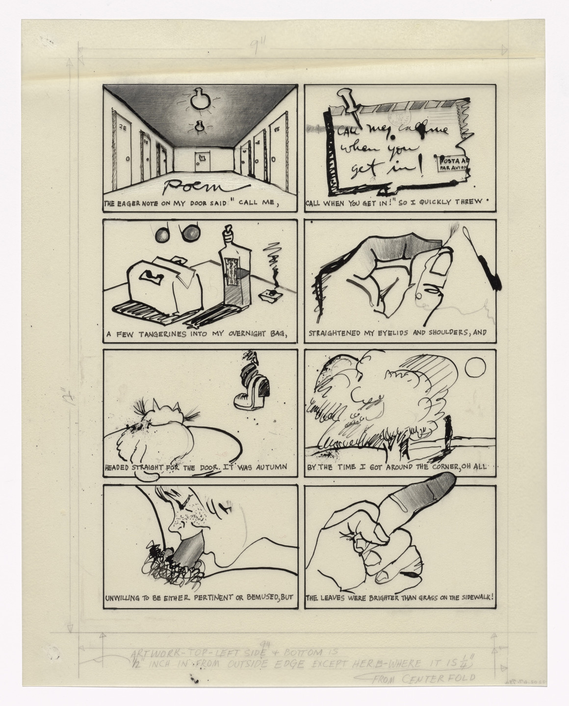 Alfred Leslie. Preparatory drawing for In Memory of My Feelings. 1967