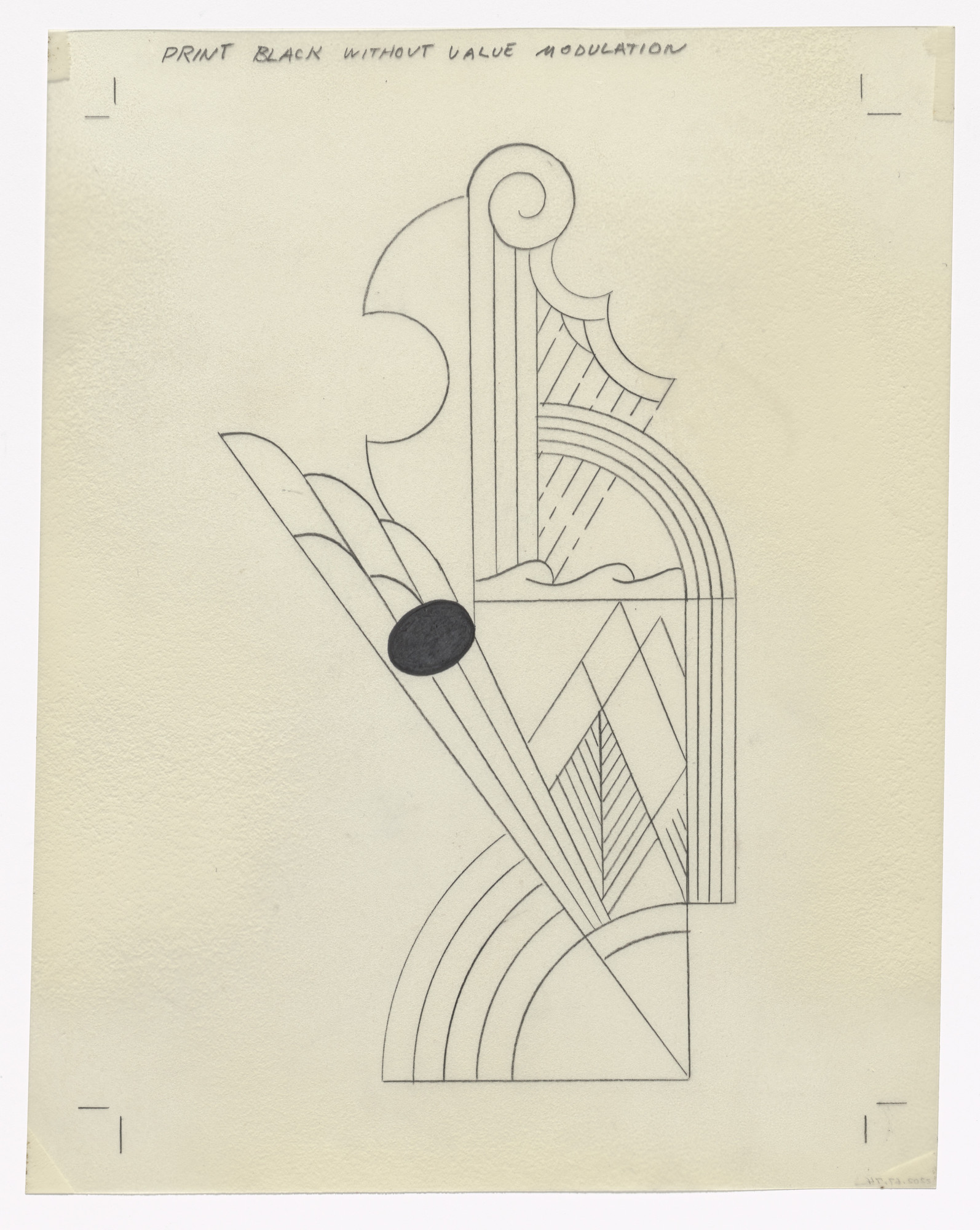 Roy Lichtenstein. Preparatory drawing for In Memory of My Feelings
