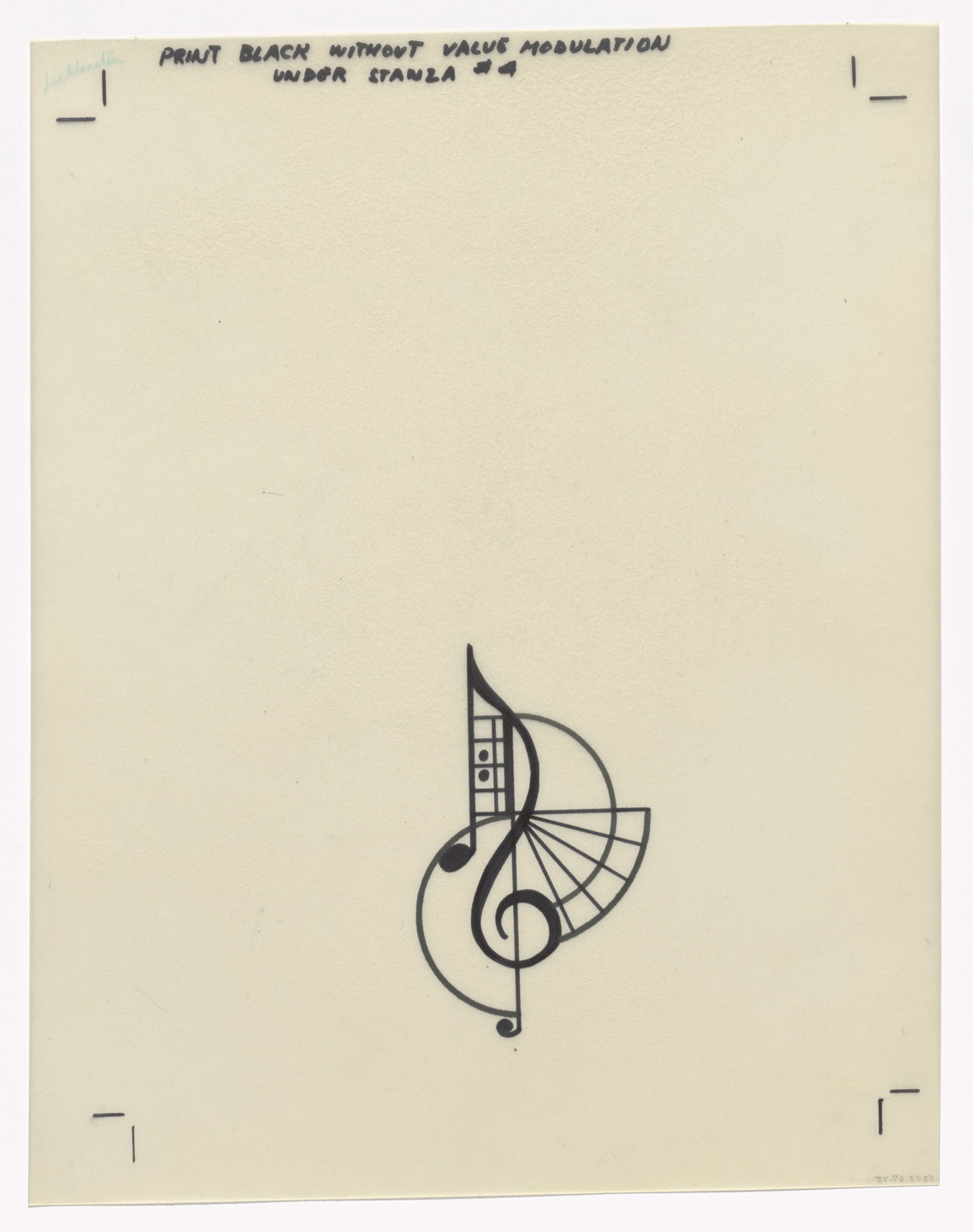 Roy Lichtenstein. Preparatory drawing for In Memory of My Feelings. 1967