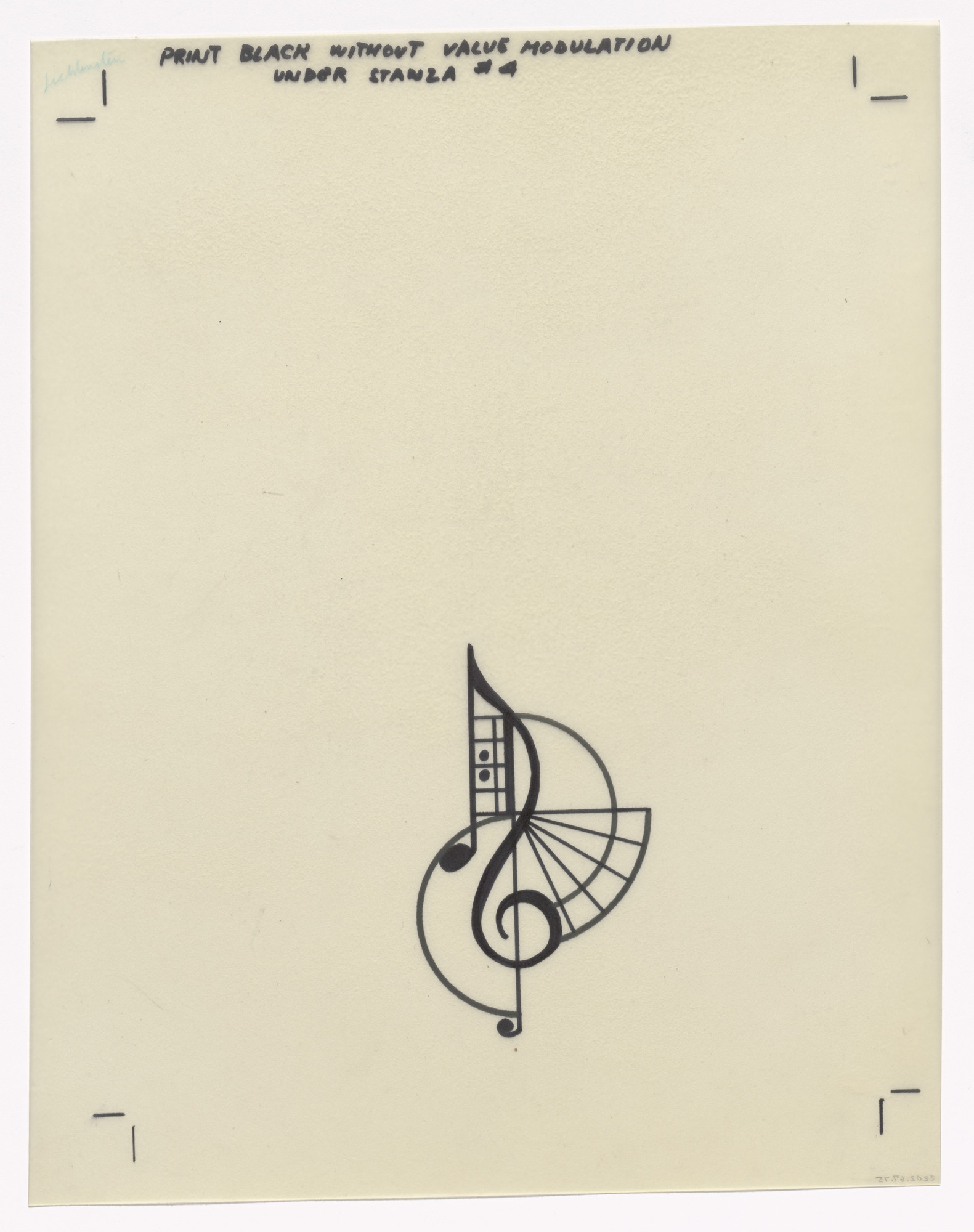 Roy Lichtenstein. Preparatory drawing for In Memory of My Feelings