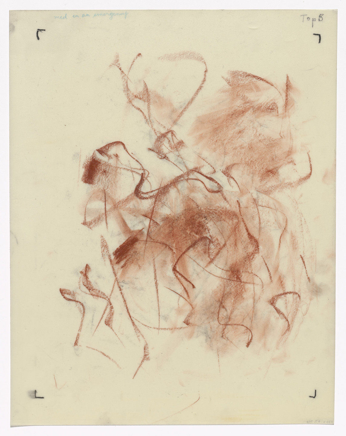 Joan Mitchell. Unused preparatory drawing for In Memory of My Feelings. 1967