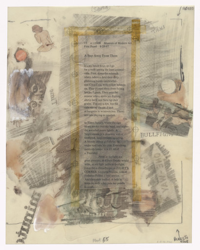 Robert Rauschenberg. Preparatory drawing for In Memory of My Feelings. 1967
