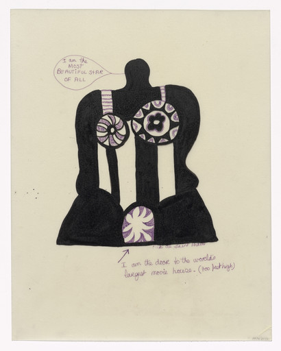 Niki de Saint Phalle. Preparatory drawing for In Memory of My Feelings. 1967