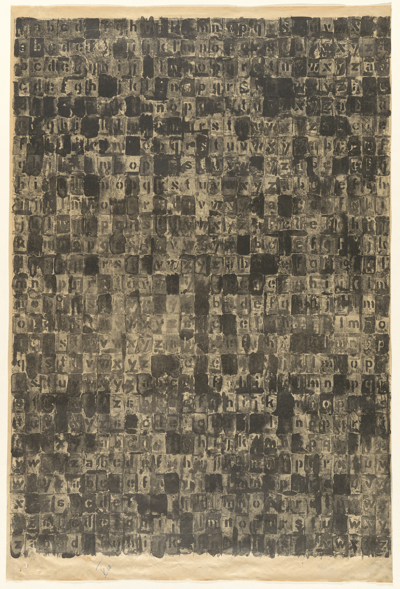 ジャスパー　ジョンズ Jasper Johns. Alphabets. 1960 | MoMA
