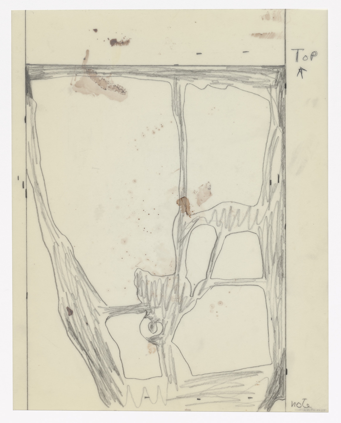Helen Frankenthaler. Unused preparatory drawing for In Memory of My Feelings. 1967