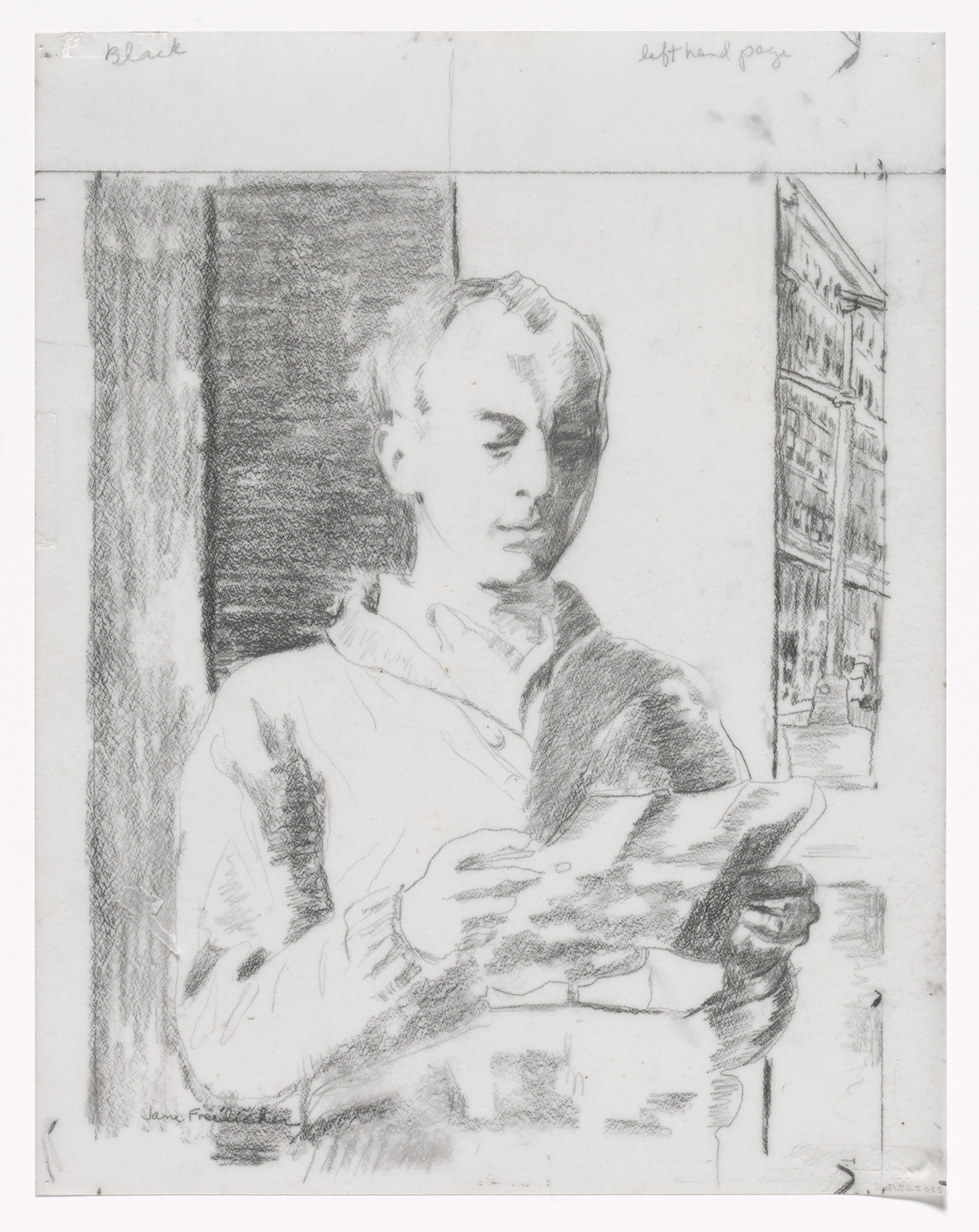 Jane Freilicher. Preparatory drawing for In Memory of My Feelings. 1967