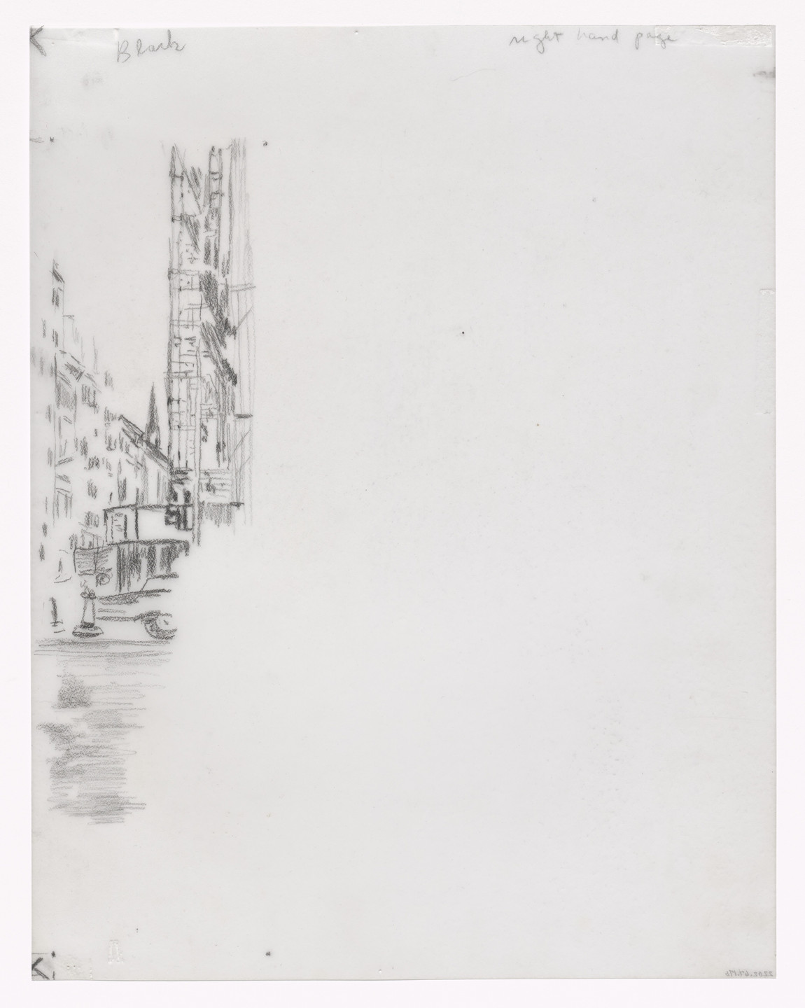 Jane Freilicher. Preparatory drawing for In Memory of My Feelings. 1967