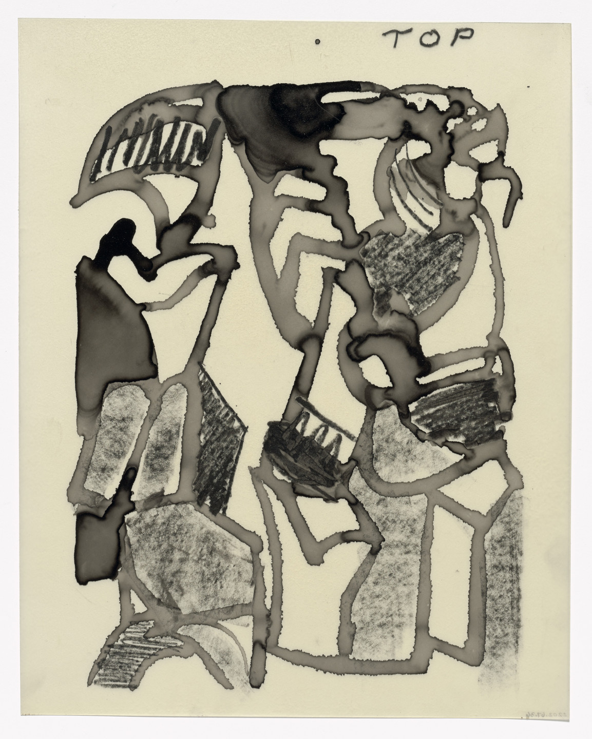 Grace Hartigan. Preparatory drawing for In Memory of My Feelings. 1967