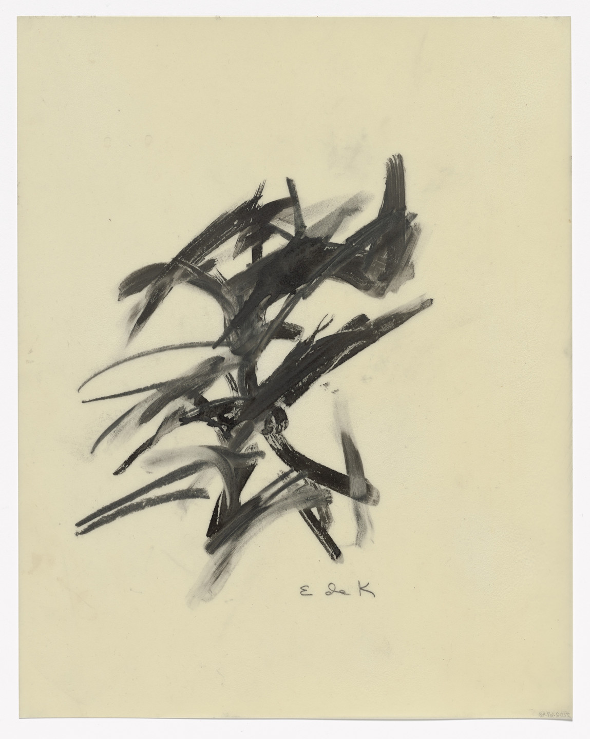 Elaine de Kooning. Preparatory drawing for In Memory of My Feelings. 1967