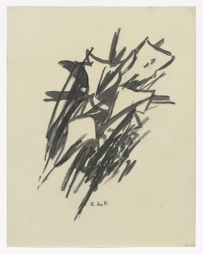 Elaine de Kooning. Unused preparatory drawing for In Memory of My Feelings. 1967